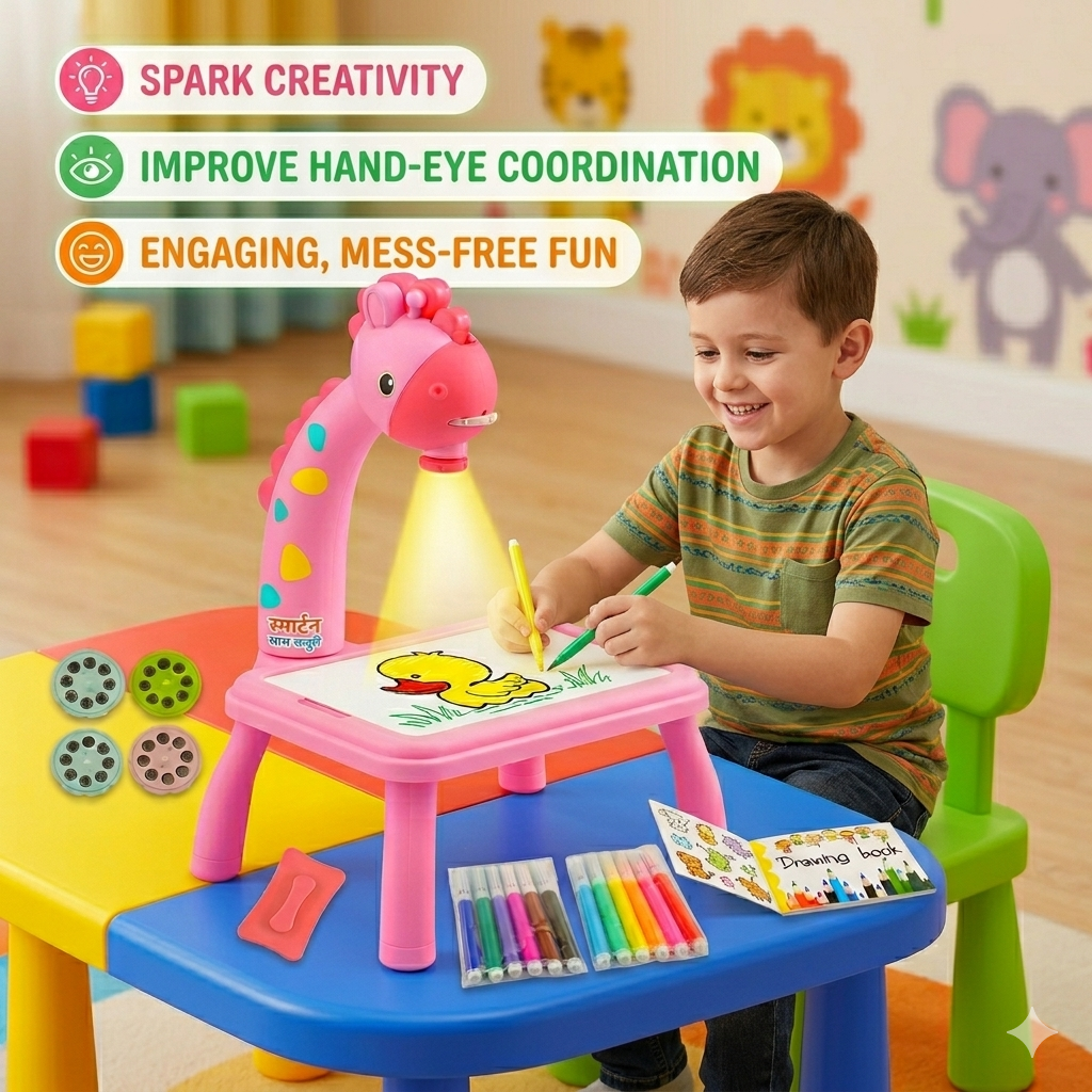 Led Projector Art Drawing Table For Kids