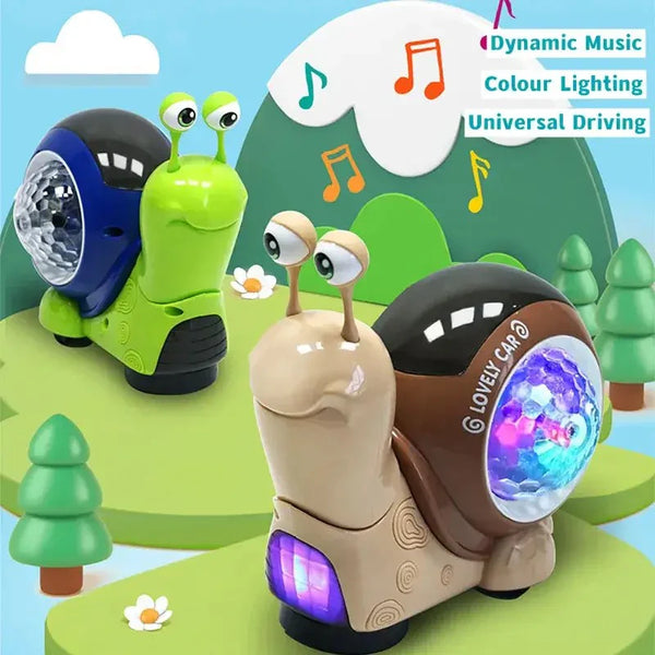 Interactive Musical Crawling Snail Toy for Kids