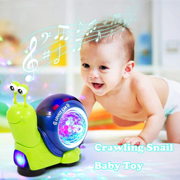 Interactive Musical Crawling Snail Toy for Kids