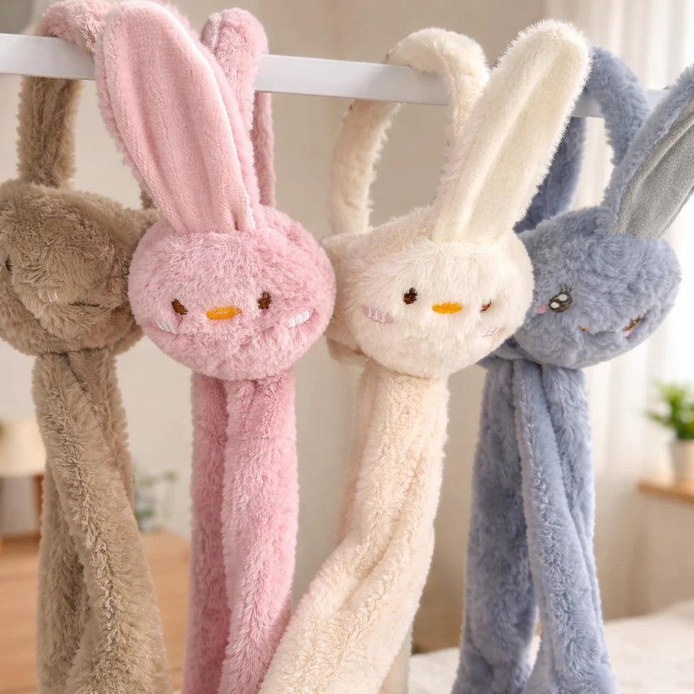 Cute Bunny Moving Ear Earmuffs for Kids – Soft & Warm
