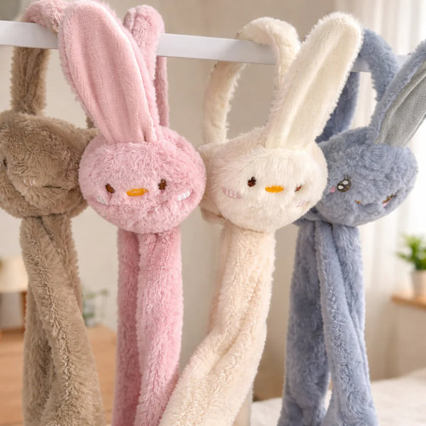 Cute Bunny Moving Ear Earmuffs for Kids – Soft & Warm