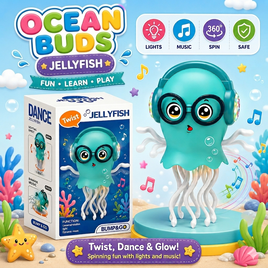 Dancing Jellyfish Toy – Musical Light-Up Sensory Companion
