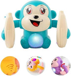 Rolling Monkey Toy with Banana, Lights & Music