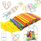 400-Piece Straw Construction Building Set